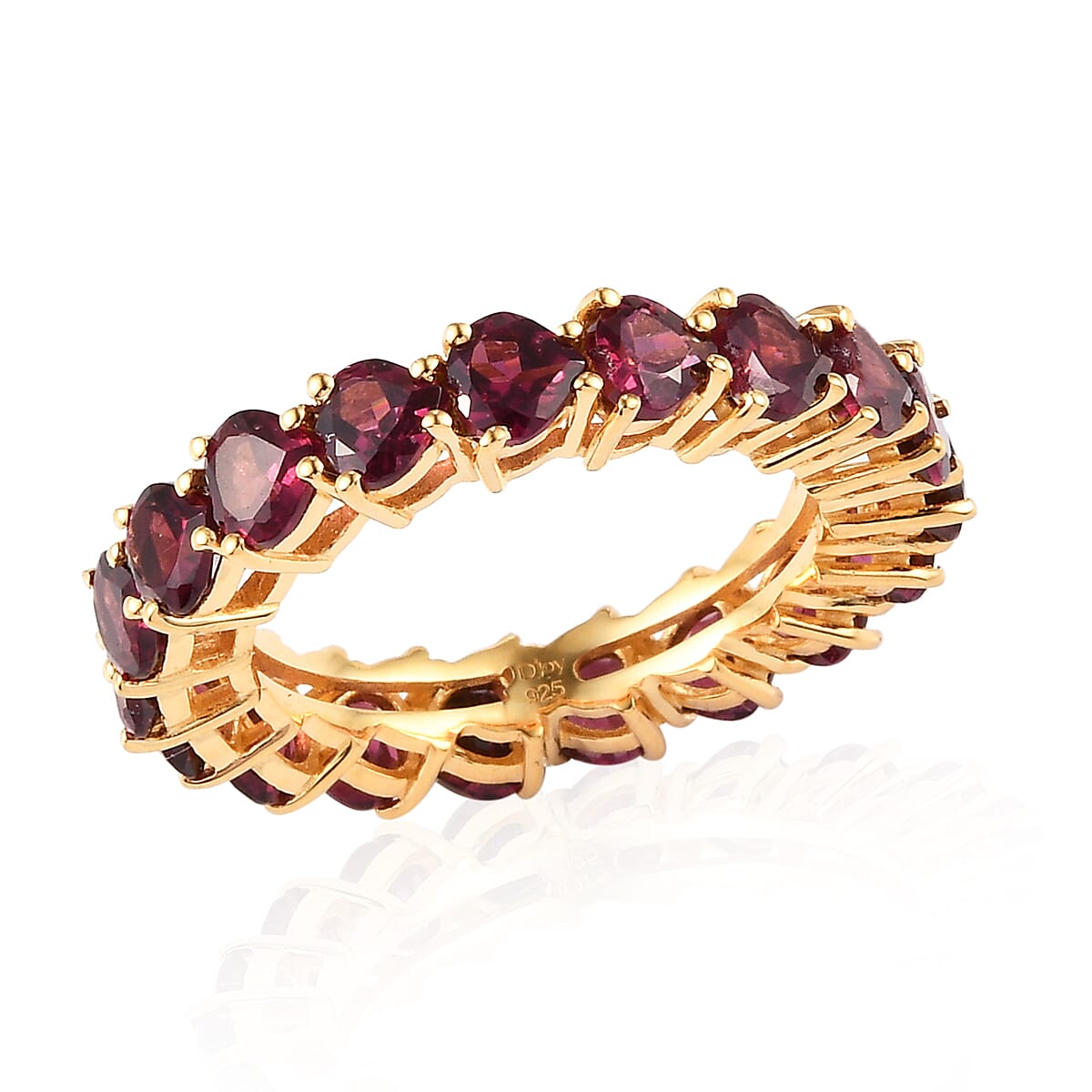 Orissa Rhodolite Garnet Eternity Band Ring in Vermeil YG Over Sterling Silver 5.90 ctw (1)