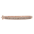 Natural Champagne Diamond Bangle Bracelet in Vermeil Rose Gold Over Sterling Silver (7.25 in) 2.00 ctw - Sticky add to cart bar