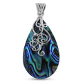 Abalone Shell Pear Drop Pendant without Chain in Sterling Silver - Sticky add to cart bar