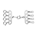 Rhodium Over Sterling Silver 4 Row Lock with 9mm Lobster Lock, 4pcs 5mm Spring Lock and 5Pcs Stamp Tag - Sticky add to cart bar