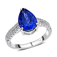 Certified and Appraised RHAPSODY 950 Platinum AAAA Tanzanite and E-F VS Diamond Ring (Size 8.0) 5.50 Grams 3.60 ctw