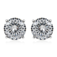 Moissanite Solitaire Stud Earrings in Platinum Over Sterling Silver 5.90 ctw (Del. in 10-15 Days)
