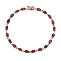 Luxoro 10K Rose Gold AAA Morro Redondo Pink Tourmaline Bracelet (6.50 In) 5.00 ctw