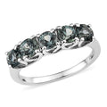 Australian Sapphire 5 Stone Ring in Platinum Over Sterling Silver 1.65 ctw - Sticky add to cart bar