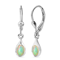 Ethiopian Welo Opal Lever Back Earrings in Platinum Over Sterling Silver 0.50 ctw