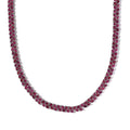 Niassa Ruby (FF) Tennis Necklace 18 Inches in Platinum Over Sterling Silver 50.00 ctw - Sticky add to cart bar