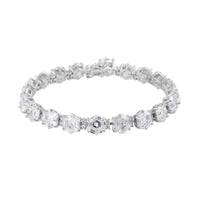 Lustro Stella Finest CZ Tennis Bracelet in Platinum Over Sterling Silver (6.50 In) 35.80 ctw