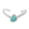 Santa Fe Style Kingman Turquoise Bracelet in Sterling Silver (7.00 In) 7.00 ctw - Sticky add to cart bar