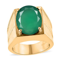Verde Onyx Men's Ring in ION Plated YG Stainless Steel 9.65 ctw