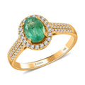 Certified Iliana 18K Yellow Gold AAA Kagem Zambian Emerald and G-H SI Diamond Ring 2.85 ctw (Del. in 3-5 Days) - Sticky add to cart bar