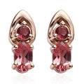 Premium Morro Redondo Pink Tourmaline Stud Earrings in Vermeil Rose Gold Over Sterling Silver 0.50 ctw - Sticky add to cart bar