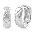 950 Platinum Textured Hoop Earrings 3.50 Grams - Sticky add to cart bar