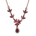 Premium Morro Redondo Pink Tourmaline and White Zircon Floral Necklace 20 Inches in Vermeil Rose Gold Over Sterling Silver 2.35 ctw - Sticky add to cart bar