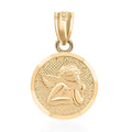 Made in America 10K Yellow Gold Cupid Medallion Pendant - Sticky add to cart bar