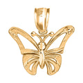 Made in America 10K Yellow Gold Butterfly Pendant 0.60 Grams - Sticky add to cart bar