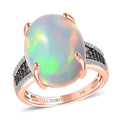 One Time Only Luxoro 14K Rose Gold AAA Ethiopian Welo Opal, Natural Champagne and White Diamond (I3) (0.30 cts) Ring (Size 7.0) (4.20 g) 10.35 ctw - Sticky add to cart bar