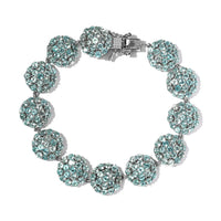 Madagascar Paraiba Apatite Bracelet in Platinum Over Sterling Silver (7.25 In) 17.40 ctw