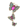 Multi Color Austrian Crystal Butterfly Brooch in Goldtone - Sticky add to cart bar