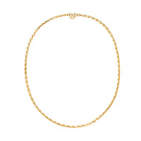 24K Yellow Gold Electroform 4mm Necklace 20 Inches 14.25 Grams