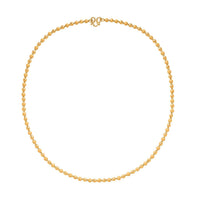 Ankur Treasure Chest Electroform 4mm Textured Beaded Necklace in 24K Yellow Gold 14.65 Grams 18 Inches