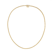 24K Yellow Gold 2mm Twisted Rope Chain Necklace 18 Inches 13.10 Grams