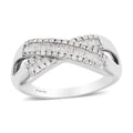 Diamond Ring in Platinum Over Sterling Silver 0.33 ctw - Sticky add to cart bar