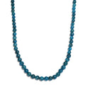 Malgache Neon Apatite Beaded Necklace 20 Inches in Sterling Silver 155.00 ctw - Sticky add to cart bar