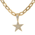 White Austrian Crystal Star Pendant Necklace (20-22 Inches) in Silvertone - Sticky add to cart bar