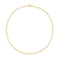 24K Yellow Gold Fancy Twisted Link Necklace 20 Inches 6.50 Grams