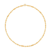 24K Yellow Gold Electroform 4 mm Round Barrel Chain Necklace 18 Inches 11.60 Grams