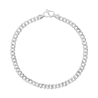 950 Platinum 4.4mm Men's Link chain Bracelet (8.00 In) 9.55 Grams