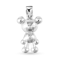 950 Platinum Electroform Teddy Bear Pendant 2.30 Grams