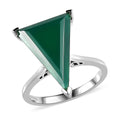 Verde Onyx Solitaire Ring in Platinum Over Sterling Silver (Size 10.0) 7.00 ctw - Sticky add to cart bar