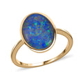 Luxoro 10K Yellow Gold Boulder Opal Triplet Ring 3.35 ctw - Sticky add to cart bar