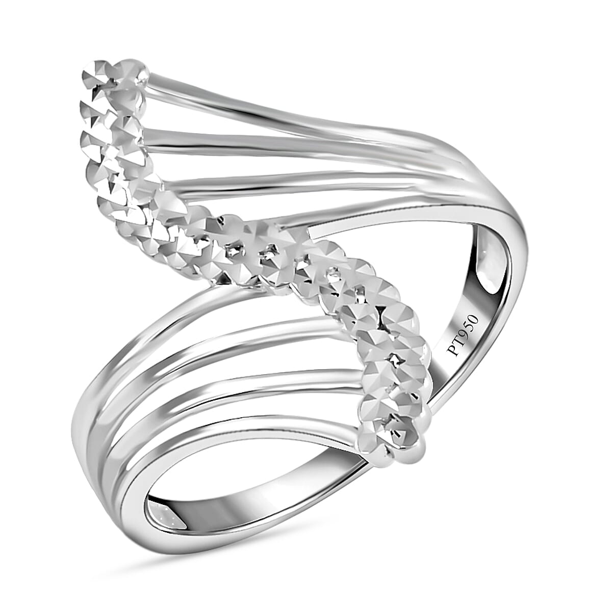 950 Platinum Bypass Ring (Size 10.0) 3.20 Grams