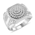 950 Platinum Diamond Cut Men's Ring (Size 13.0) (20.20 g) - Sticky add to cart bar
