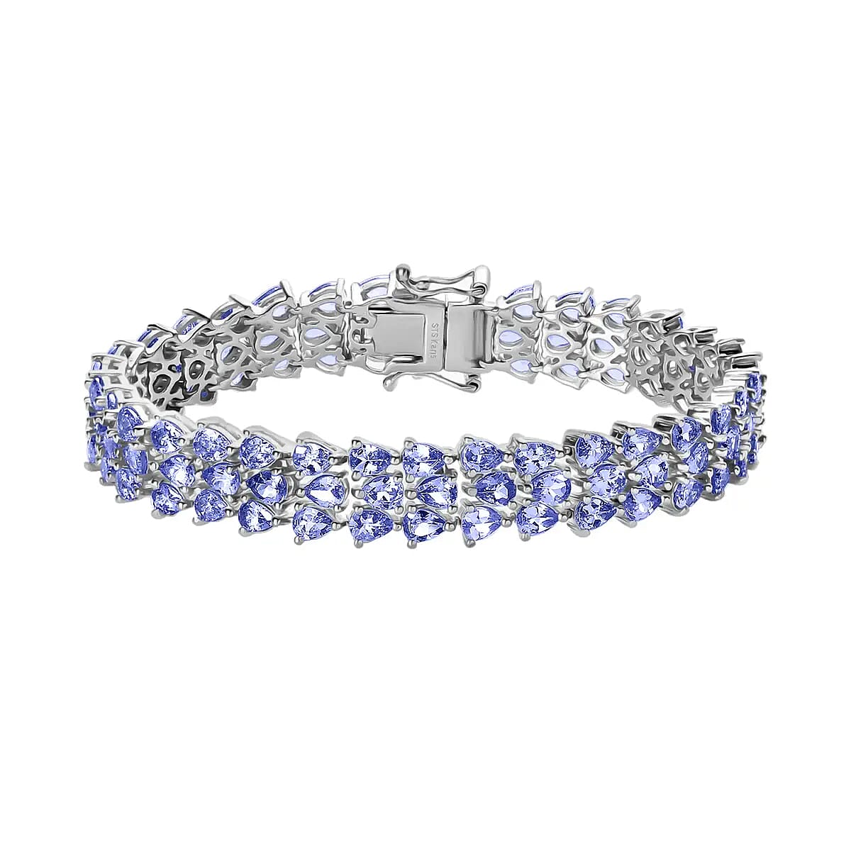 One Time Only Karis Tanzanite Bracelet in Platinum Bond (6.50 In) 14.35 ctw