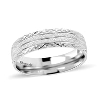 950 Platinum Hammered Textured Band Ring 5.70 Grams