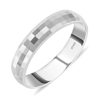 950 Platinum Linear Textured Band Ring (Size 10.0) (5.70 g)