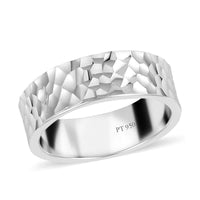 950 Platinum Hammer Texture Band Ring (Size 10.0) (9.90 g)