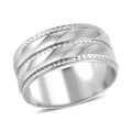 950 Platinum Double Wide Band Ring (Size 8.0) (8.80 g) - Sticky add to cart bar