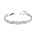 950 Platinum Diamond Cut Textured Bangle Bracelet (Size 7.50) 11.90 Grams - Sticky add to cart bar