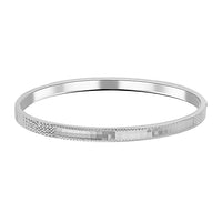 950 Platinum Textured Bangle Bracelet (7.50 In) 23.25 Grams