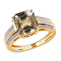 Iliana 18K Yellow Gold AAA Turkizite and G-H SI Diamond Ring 4.25 Grams 4.35 ctw - Sticky add to cart bar