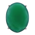 Verde Onyx Ring in Platinum Over Sterling Silver (Size 10.0) 50.00 ctw - Sticky add to cart bar