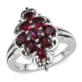 Anthill Garnet Elongated Ring in Platinum Over Sterling Silver 1.85 ctw - Sticky add to cart bar
