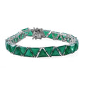 Verde Onyx Bracelet in Platinum Over Sterling Silver (6.50 In) 28.00 ctw - Sticky add to cart bar