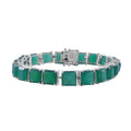 Asscher Cut Verde Onyx Bracelet in Platinum Over Sterling Silver (8.00 In) 42.50 - Sticky add to cart bar