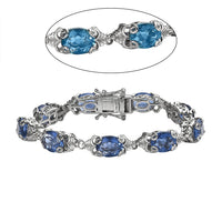 Color Change Fluorite (IR) Bracelet in Platinum Over Sterling Silver (6.50 In) 19.60 ctw