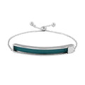 Blue and White Enameled Bolo Bracelet in Sterling Silver - Sticky add to cart bar